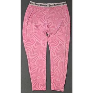Juicy Couture Sleep Lounge Pajama Pants Small Hearts Stretch Princess Coquette